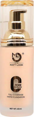 MATTLOOK Zero Pore Oil-Control Full Coverage Matte Foundation(FS-07-02 LIGHT, 45 ml)