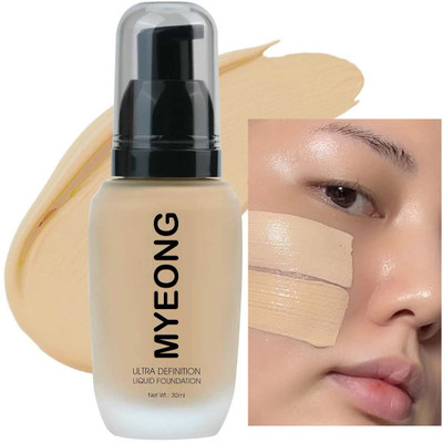 MYEONG Makeup Full Coverage Liquid Foundation Full Coverage Foundation(Natural Ivory, 30 g)