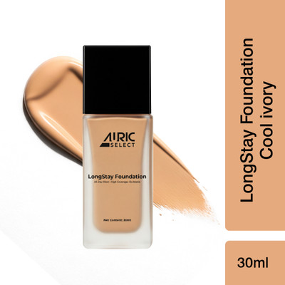 Auric LongStay Foundation Cool Ivory Foundation(Cool Ivory, 30 ml)
