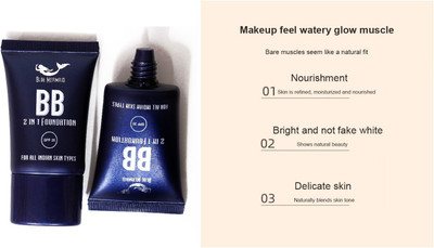 BLUEMERMAID WATERPROOF FACE MAKEUP TUBE FOUNDATION FULL COVERAGE Foundation(IVORY, 30 ml)