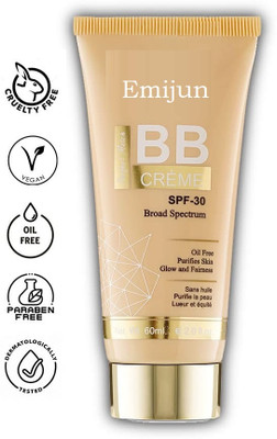 Emijun Liquid Foundation for Face Makeup With SPF-30 Foundation(LIGHT IVORY, 60 ml)