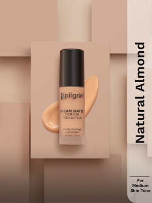 Pilgrim Dream Matte Serum Lightweight Foundation Non-cakey with All-Day Coverage Foundation(Natural Almond 225, 30 ml)