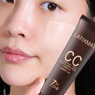 Latixmat CC FACE MIRACLE CREAM WATER PROOF 7 IN 1 FOUNDATION Foundation(IVORY, 45 ml)