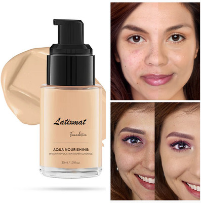 Latixmat Oil-Free Foundation Matte Finish Radiant Finish Foundation(Natural, 30 ml)