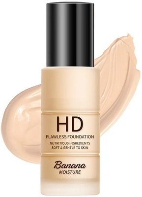 GABBU HD Banana Foundation - Flawless Finish with Moisture Foundation(NATURAL BEIGE, 30 ml)
