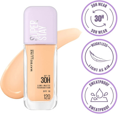 MAYBELLINE NEW YORK Super Stay Lumi Matte Foundation 30H Longwear Light As Air Foundation(120, 35 ml)