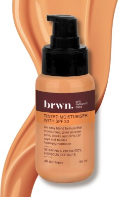 brwn. pro melanin care Tinted Moisturizer SPF 30 - Light Coverage  Foundation(Caramel, 50 ml)