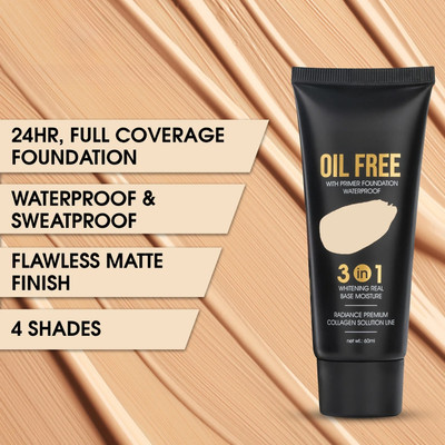 Yuency One touch instant make up 3 in 1 foundation cream  Foundation(IVORY, 60 ml)