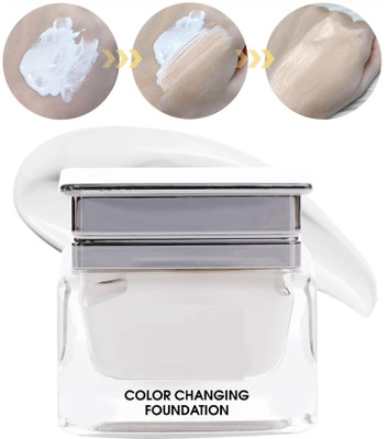 FLORERO Long & Lasting Waterproof Color Changing Foundation with Satin Finish Foundation(WHITE, 30 ml)