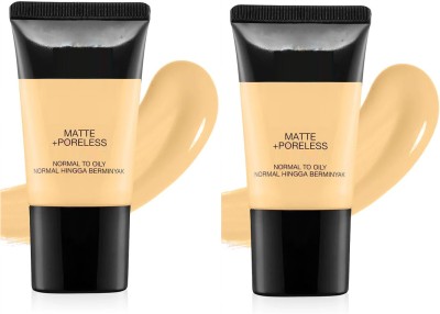 ADJD Combo Liquid Foundation Matte with Poreless Natural beige  Foundation(Natural beige, 36 ml)