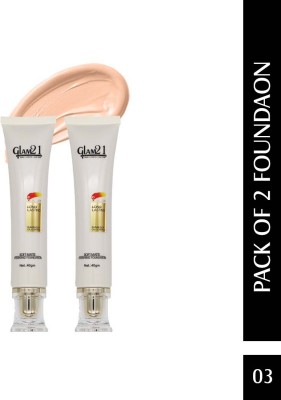 Glam21 HD Sunblock Foundation| Oil-Control Non-Greasy Long Lasting Formula Foundation(Shade 03, 80 g)