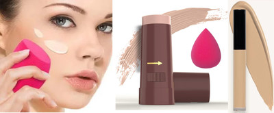 REIMICHI MATTE FINISH PAN STICK FOUNDATION, MAKEUP BLENDER AND LIQUID CONCEALER Foundation(BEIGE, 20.2 g)