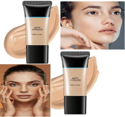 Luipui MATTE FINISH LIQUID FOUNDTION COMBO PACK OF 2 Foundation(BEIGE, 36 ml)