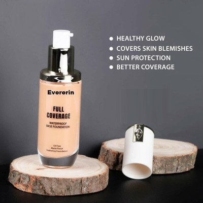 EVERERIN Full Coverage Base Foundation Waterproof Foundation - Skin Foundation(beige, 45 ml)