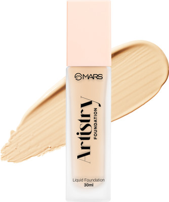 MARS SPF50 PA++++ Artistry Liquid Matte Radiant Finish Foundation(02-SOFT BEIGE, 30 ml)