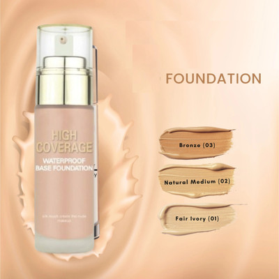 BLUST&FAMME Full Coverage Liquid Foundation Makeup Lightweight Waterproof Foundation s1 Foundation(beige, 60 ml)