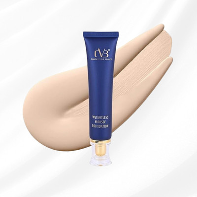 CVB C03 Lightweight Mousse Foundation Matte Finish Stay Hours Face Makeup Foundation(Natural Beige, 30 g)