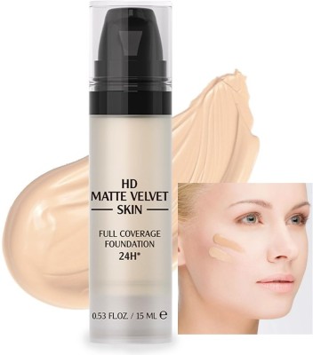 REIMICHI HD Matte Velvet Skin Full Coverage Foundation 24H Foundation(WHITE IVORY, 15 ml)