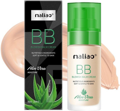 maliao BB Blemish Balm Aloe Vera Moisture Foundation - Nourish and Perfect Foundation(SOFT IVORY, 30 ml)