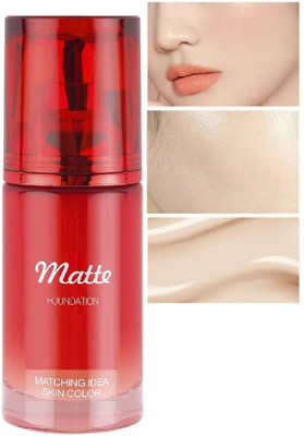 AFARAXIA New Flawless Finish Foundation full Coverage Lightweight Oil-Free Formula Foundation(white ivorey, 60 ml)