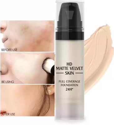 GFSU - GO FOR SOMETHING UNIQUE HD Matte Skin Full Coverage Foundation 24H Foundation(beige, 15 ml)