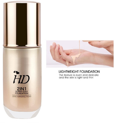 Arcanuy 2 in 1 Matte Finish & Long Stay HD  Foundation(Beige, 60 ml)