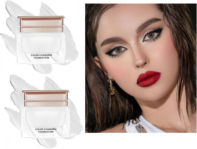 Jiwoo HD colour change makup base foundation Foundation(white, 60 ml)