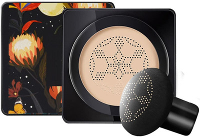 HUZURLU Chamomile Cushion Foundation Cream With Applicator | Dewy Finish & Easy To Blend Foundation(ivory, 20 g)