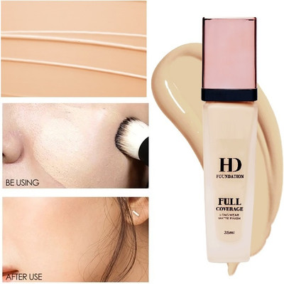 SILDUST OIL FREE FULL COVERAGE MATTE HD FOUNDATION Foundation(BEIGE, 35 ml)
