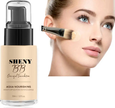 Sheny Long Lasting Waterproof Full Coverage Liquid (30 ml) Foundation(BEIGE, 30 ml)