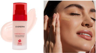 EVERERIN BB Cream Foundation Rose Fairness Cream For Glowing SKIN FOUNDATION1 Foundation(Beige, 30 ml)