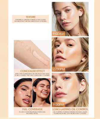 GABBU Rage For Coverage 24Hr Foundation (40 Breve (Medium Beige) Foundation((40 Breve (Medium Beige), 80 g)