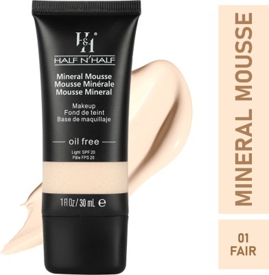 Half N Half Mineral Mousse oil FreeLight SPF 20-01 Fair Foundation(01 Fair, 30 ml)