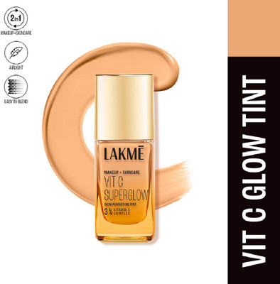 Lakmé VitC Srglow Skin Perfecting Tint Warm Crme W120 Foundation(Warm Crme, 25 ml)