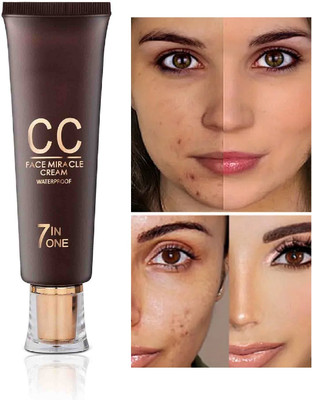 GABBU CC Face Miracle Cream Waterproof 7 In 1 Foundation(BEIGE, 60 ml)