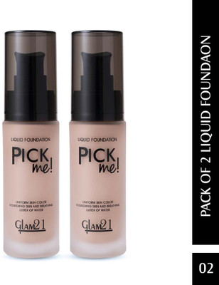Glam21 Pick Me! Matte Foundation for Spotless Glow with Long Day Matte Coverage Foundation(Shade 02, 80 g)