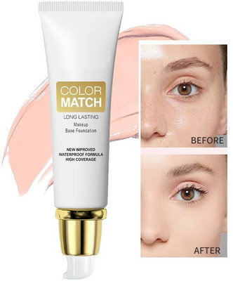 GABBU Long Lasting Makeup Base Foundation High Coverage Foundation(WHITE IVORY, 50 ml)