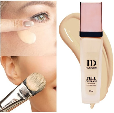 SILDUST MAKEUP FULL COVERAGE MATTE HD FOUNDATION Foundation(BEIGE, 35 ml)