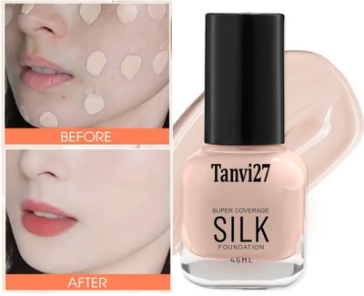 tanvi27 Matte Finish Full Coverage Foundation For All Skin Type Foundation(IVORY, 45 ml)