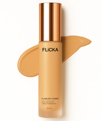 Flicka Flawless Femme High Coverage Liquid Foundation 05 Beige, 30ml Foundation(Beige, 30 ml)