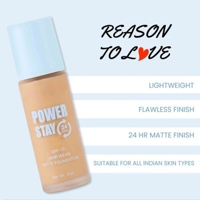 Yuency Full Coverage Liquid 12 Hr Stay  Foundation(IVORY, 30 ml)
