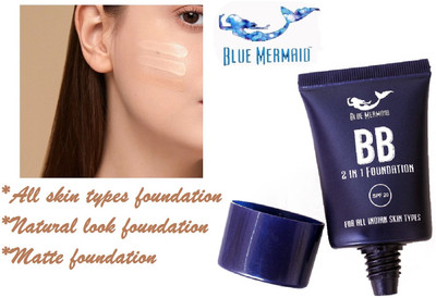 BLUEMERMAID NON CAKEY BB 2 IN 1 FOUNDATION FOR OILY SKIN Foundation(IVORY, 30 ml)