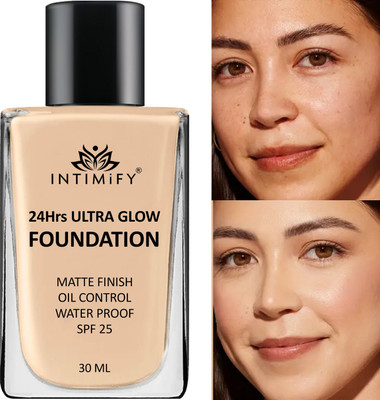 INTIMIFY Liquid Foundation, Full Coverage, Matte Finish, Water-Resistant Foundation(Beige, 30 ml)