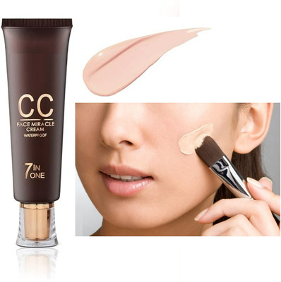 FLORERO 7 in 1 Face Miracle CC Cream Water-Resistant Foundation(IVORY, 60 ml)