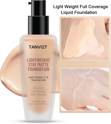 tanvi27 Matte Foundation Oil Control Super Coverage Smooth Application Foundation(IVORY, 40 ml)