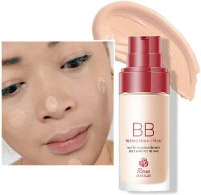 tanvi27 BB Blemish Balm Rose Moisture Foundation - Radiant Complexion Foundation(WHITE IVORY, 30 ml)