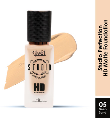 Glam21 Studio Perfection HD Matte Foundation Waterproof & Long Stay Foundation(Deep Sand, 30 ml)