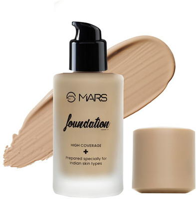 MARS SPF50 PA++++ High Coverage Liquid | Blemish Free & Blendable Makeup Foundation(Shade-04, 40 ml)