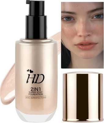 DARYUE Invisible Finish LONG LASTING SUPER HD FULL COVERAGE FOUNDATION Foundation(BEIGE, 60 ml)