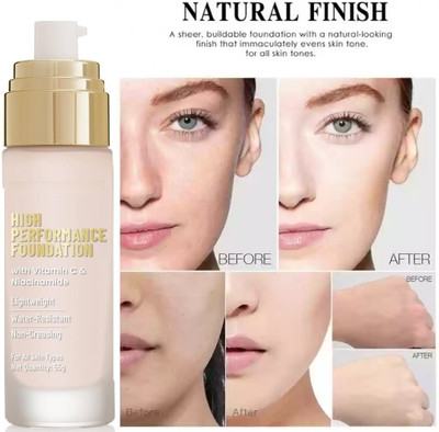 NADJA MATTE FINISH MAKEUP SETTING HIGH COVERAGE FOUNDATION Foundation(WHITE IVORY, 50 ml)
